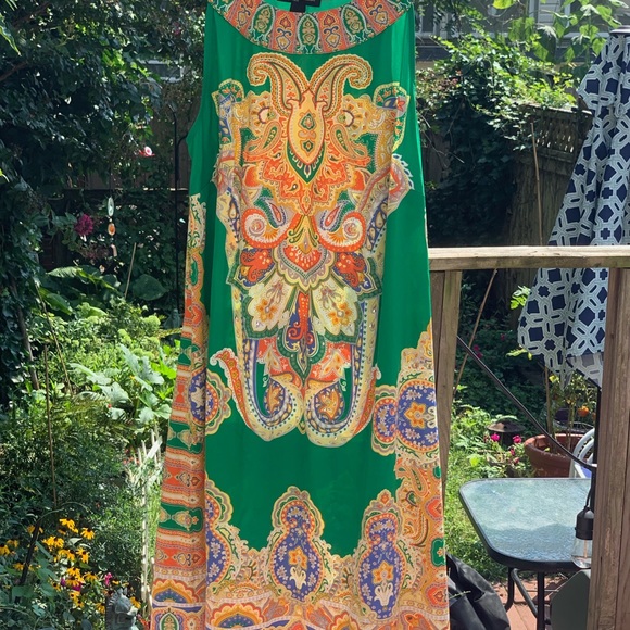 Vibrant green gold Inc.  shift dress - Picture 2 of 2